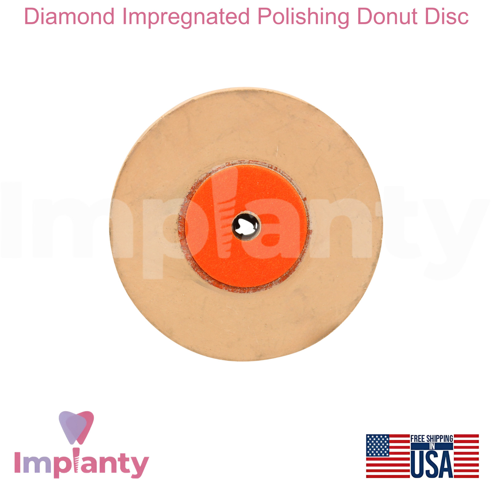 Diamond lmpregnated Dental Polishing Donut Disc Medium Grit High Gloss Polish