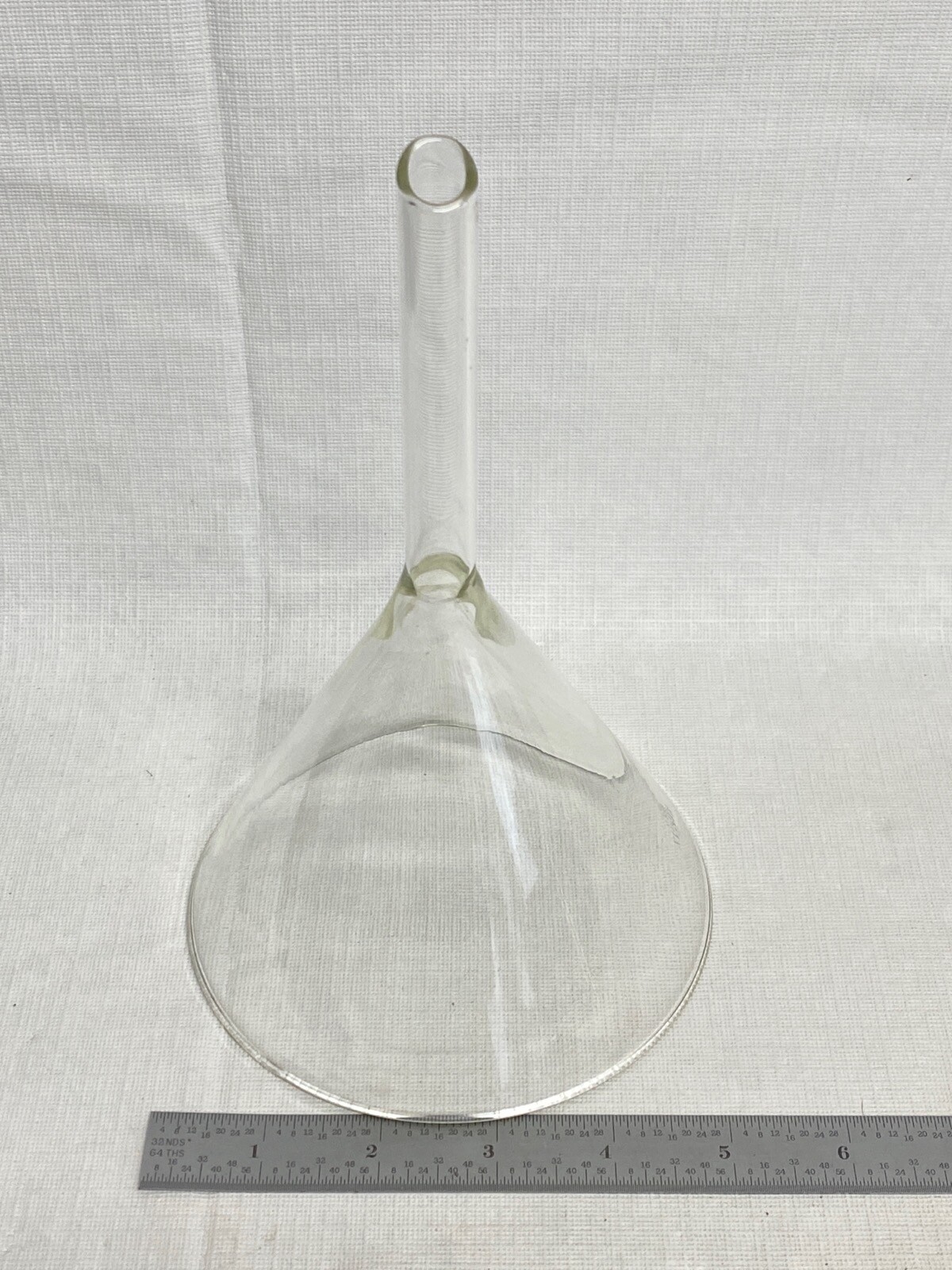 NOS (2/Pk) KIMBLE DWK Glass 125mm 60° Angle Plain Funnel w/ Short Stem 29000