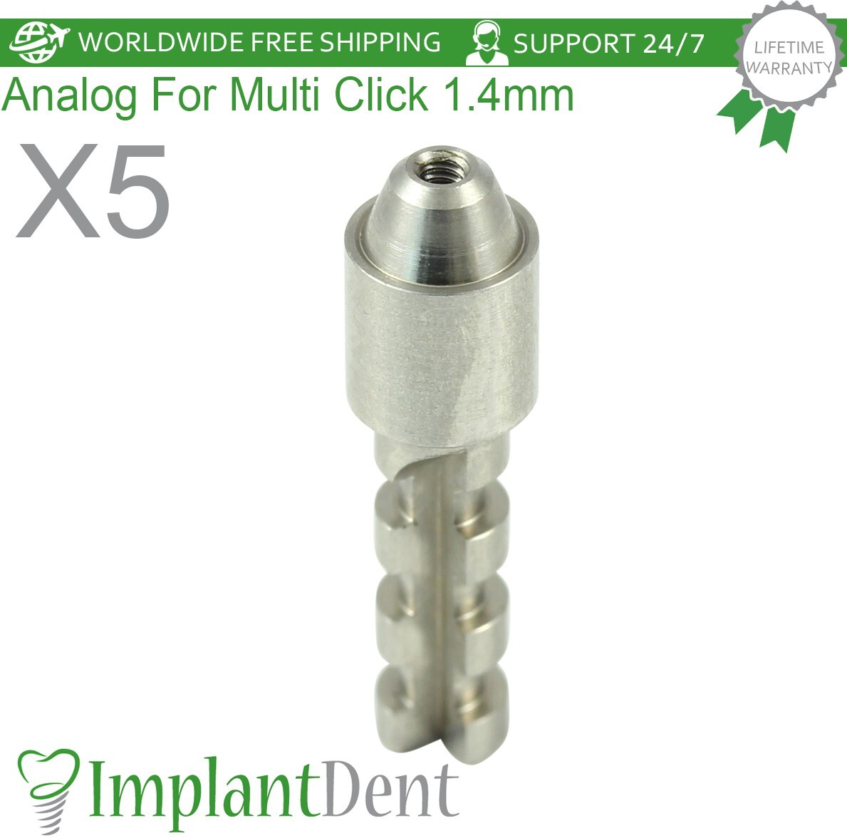 X5 Analogs For Multi Unit Screw Platform 1.4mm Components Stainless Steel