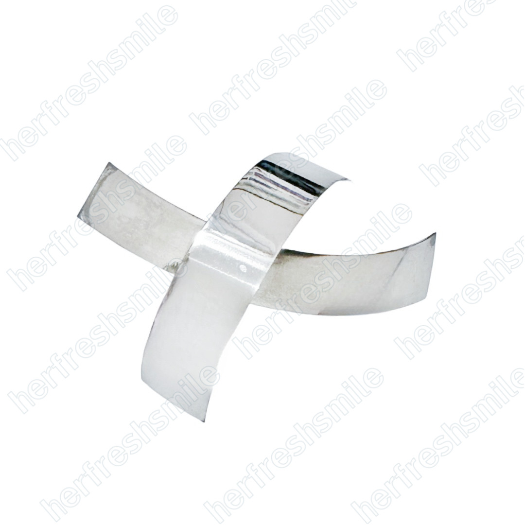 50Pcs Dental 10μm Metallic Articulating Film Strips Metal Shimstock Bite Films