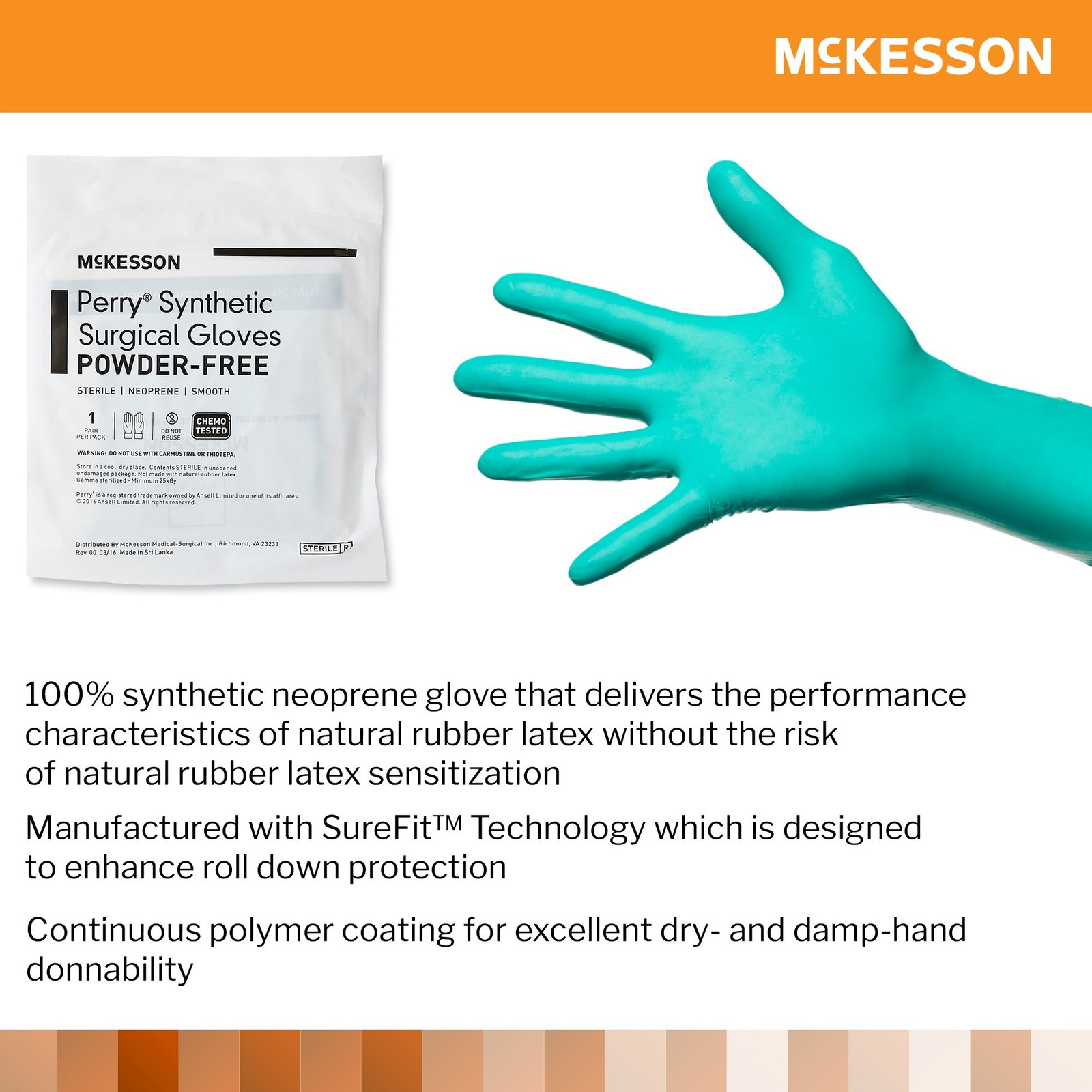 McKesson Polychloroprene Surgical Glove – 50 per Box