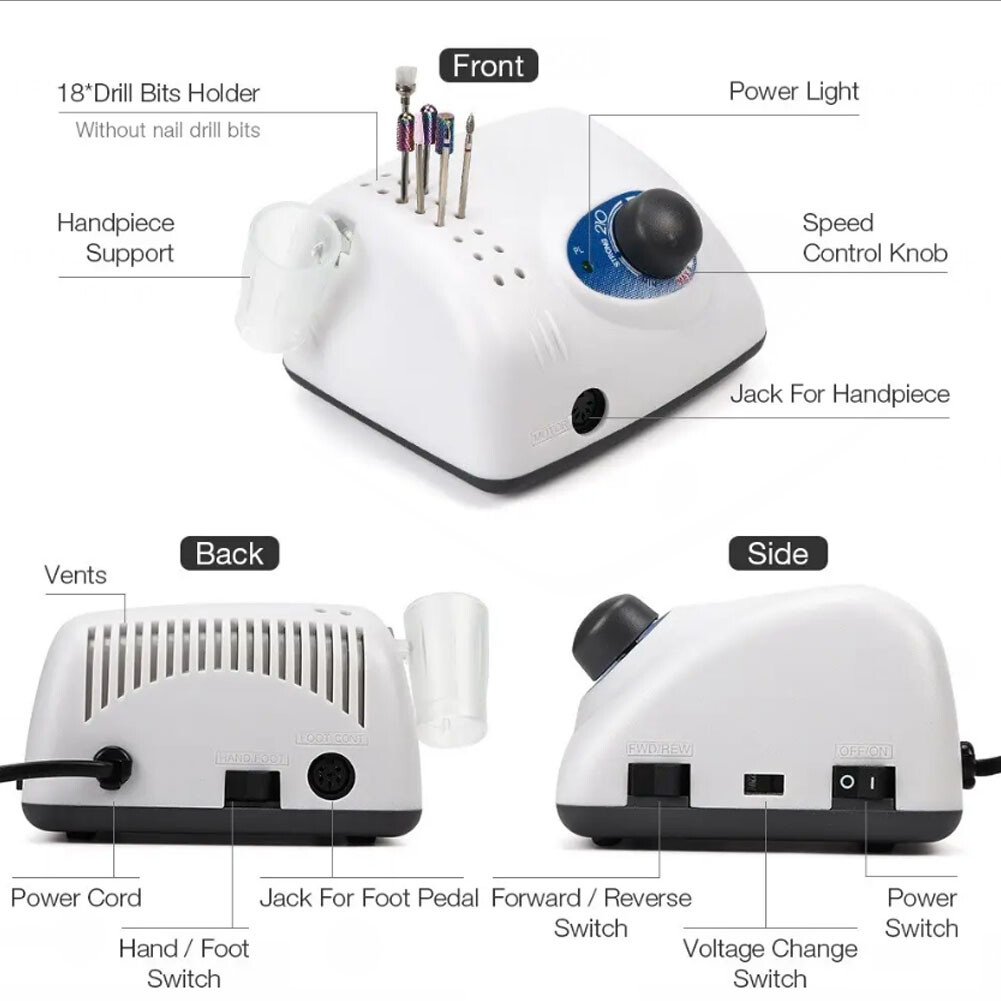 110V electric nail drill machine with Nail beauty machine 65W