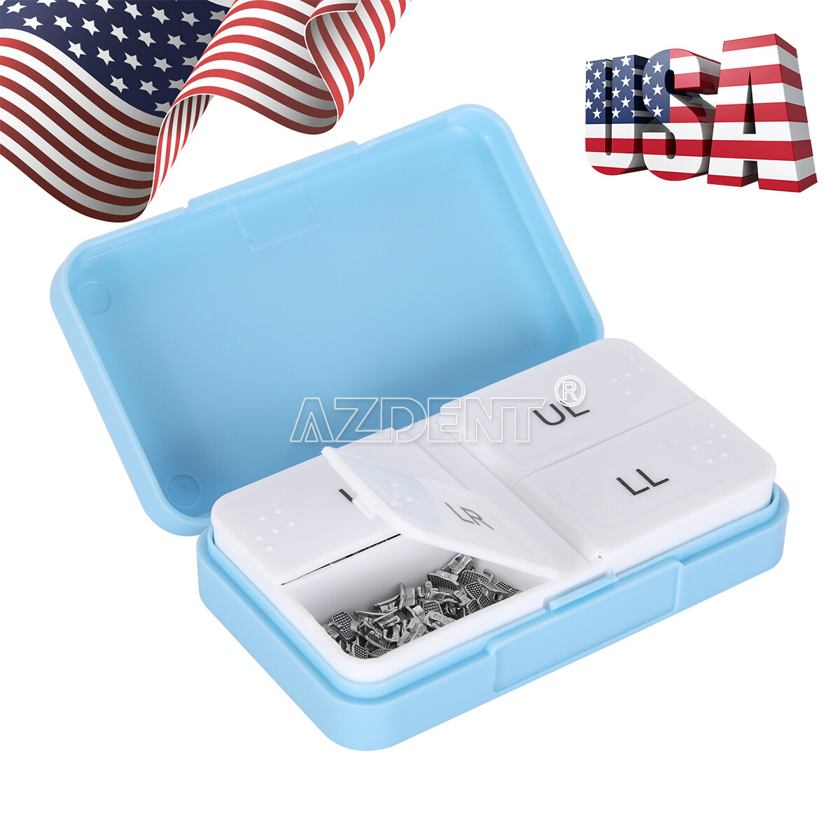 AZDENT Dental Orthodontic Buccal Tubes 1st 2nd Molar Tubes Roth/MBT 022 Bondable