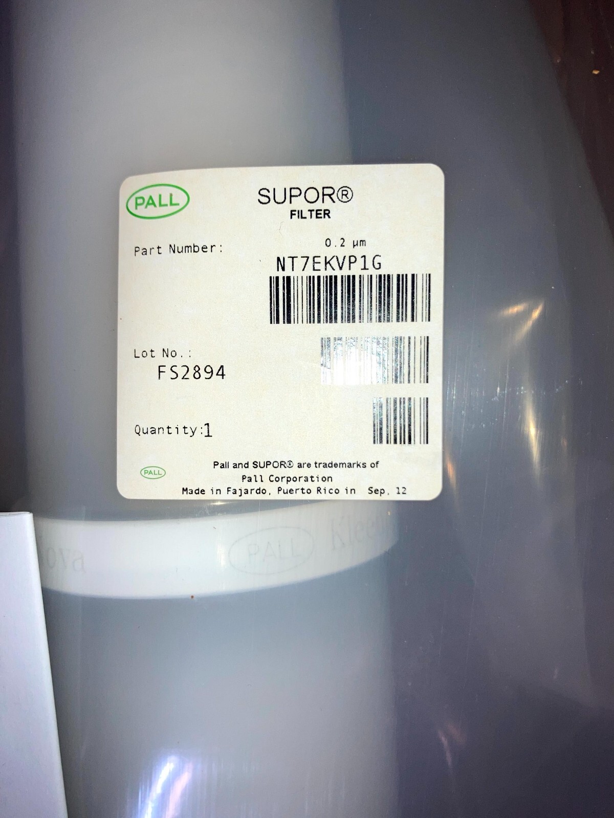 Pall Kleenpak Nova Capsule Filter Supor T-Style Sanitary NT7EKVP1G, 0.2 um