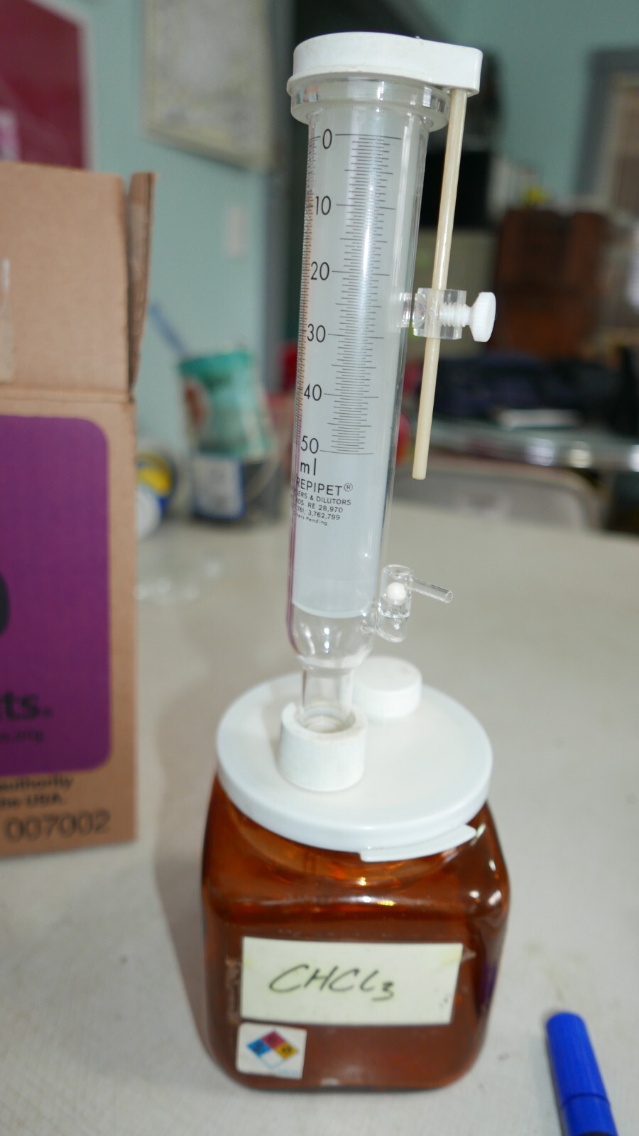 L/I Lab Industries 50 mL Repipet Dispensers & Dilutors +SMI Topsider Dispenser
