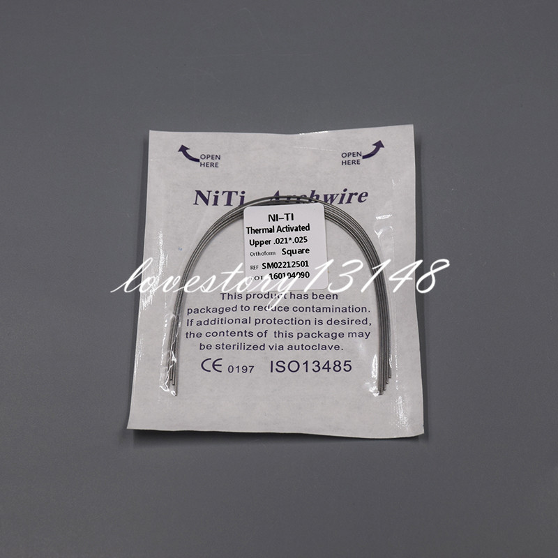 10/100Packs Dental Rectangular Arch Wire Heat Thermal Activated Niti Upper/Lower