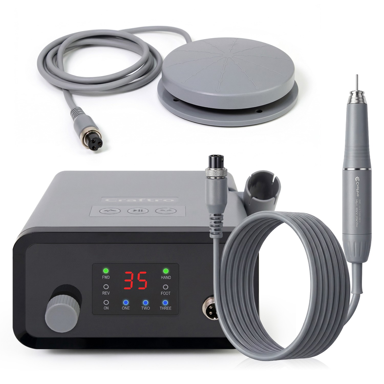 Craftro 50K Multifunction Desktop Micromotor Dental Lab Nail Drill Handpiece