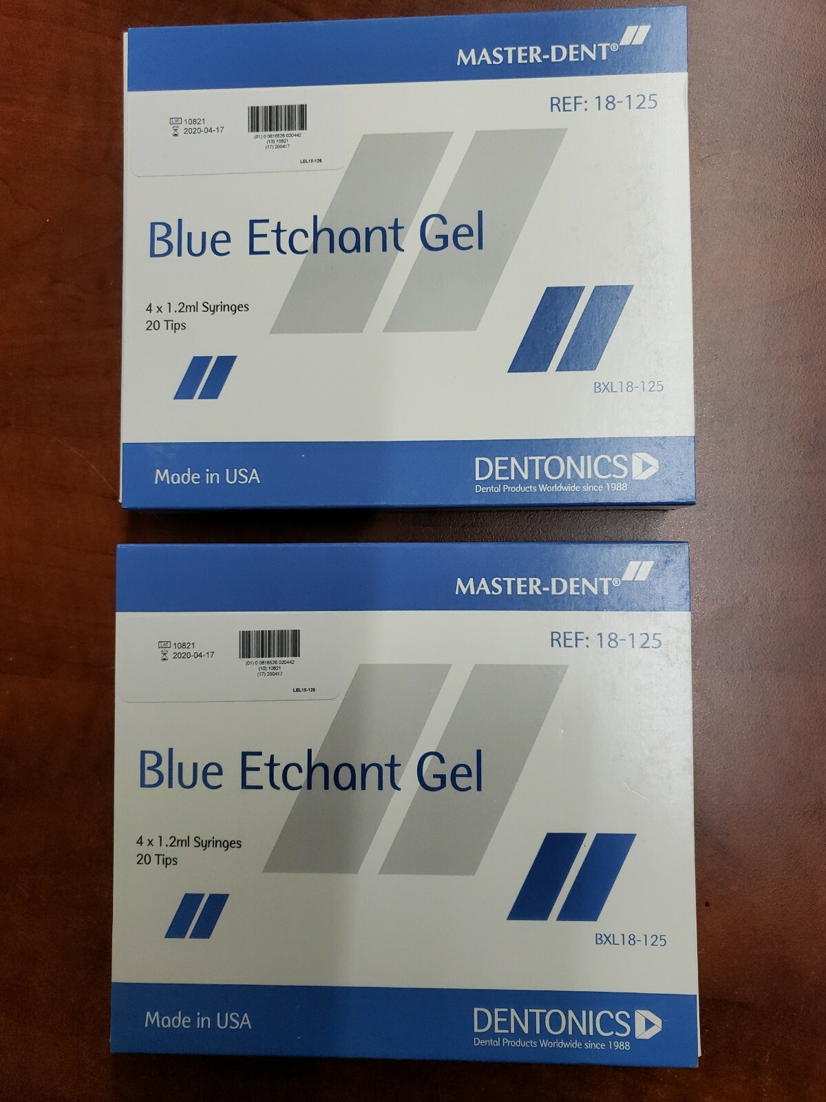 Master Dent Blue Etchant Gel 8 x 1.2ml Syringes+Tips EXP 04/2020