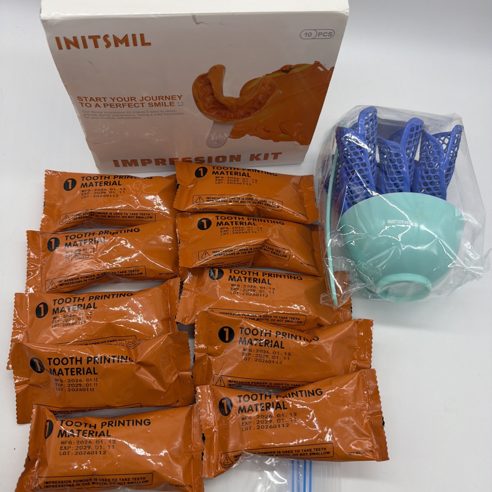 INITSMIL Dental Impression Kit 10 PCS | Easy Home Teeth Mold for Aligners