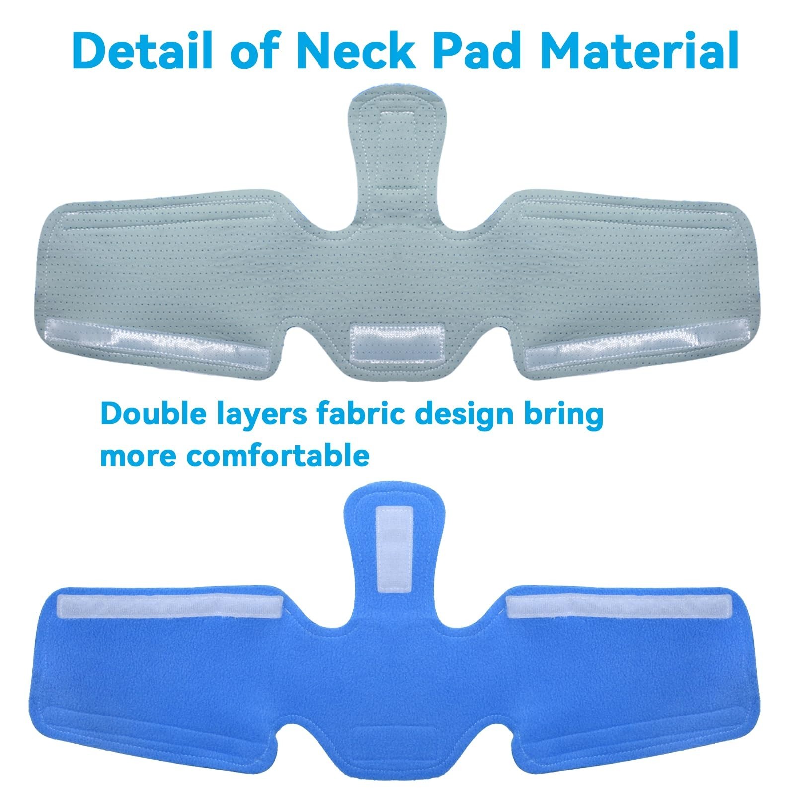 Cooling Neck Strap Pads – 5 Pack Comfort Covers for Full Face Masks, Soft Fleece