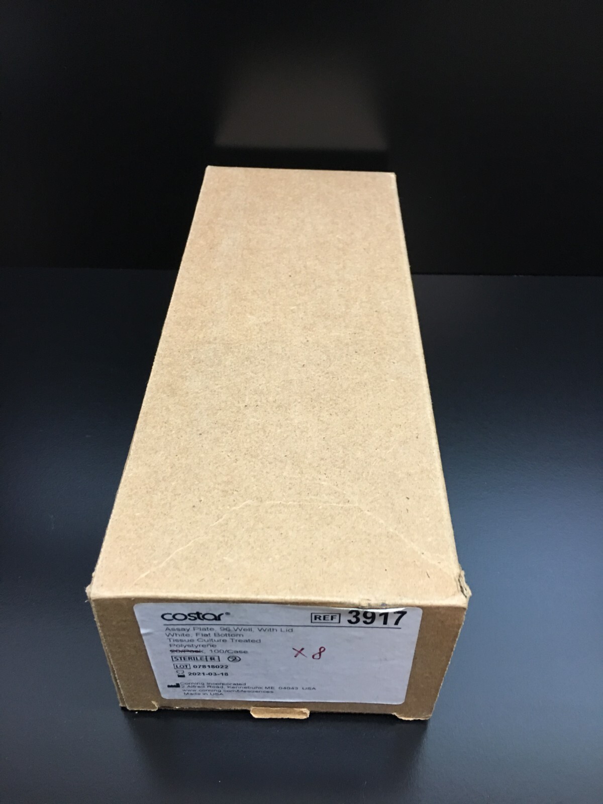 Corning Costar REF 3917 96-well Solid White TC-treated Microplates Case 8 PCS