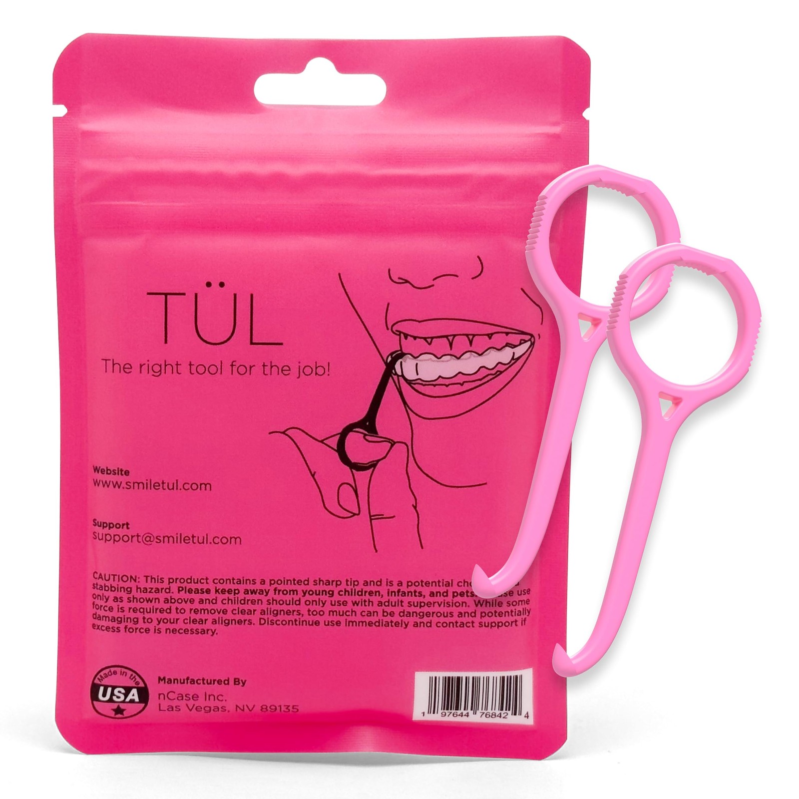 TÜL | Only Invisalign Remover Tool Made in the USA | Lifetime Pink 2 Pack