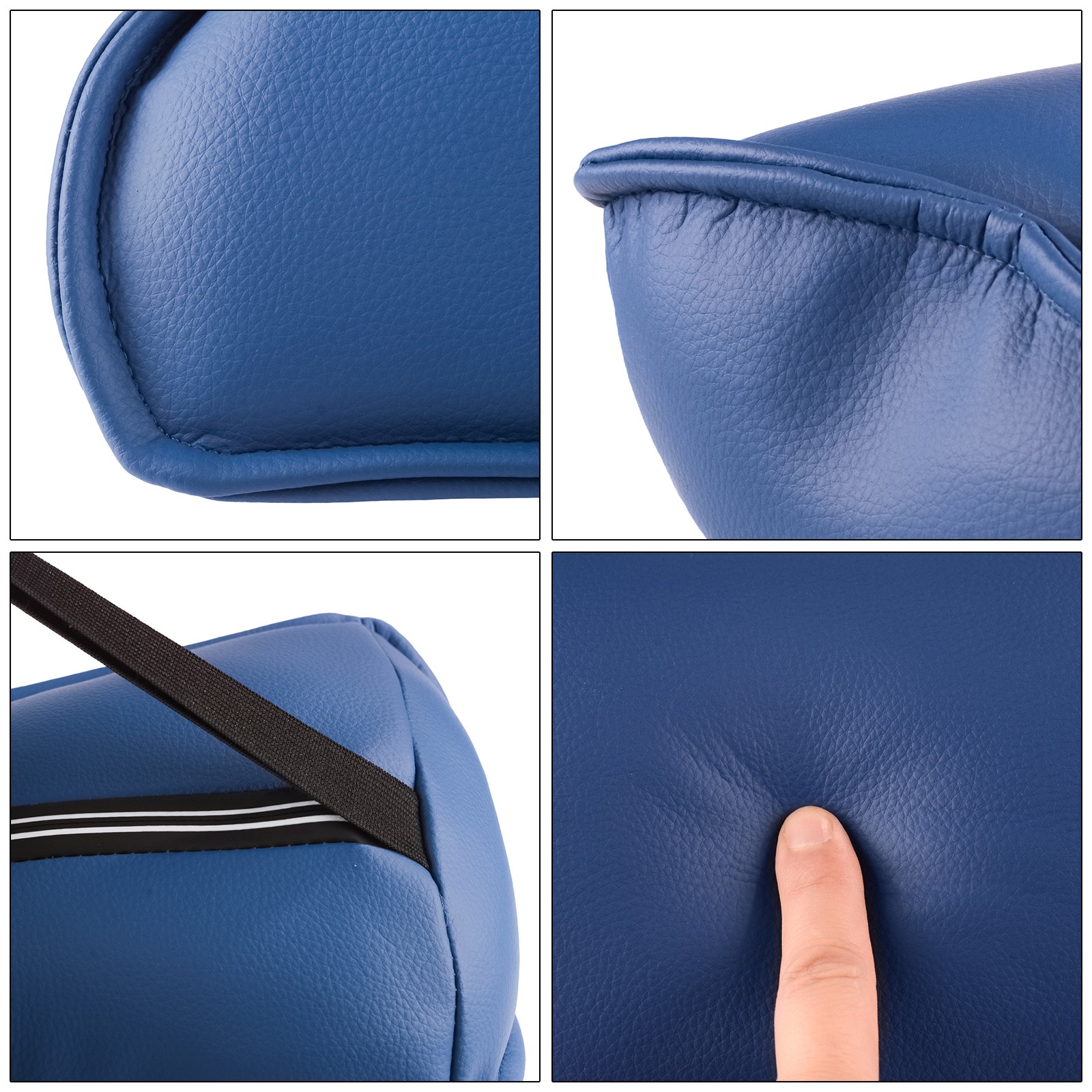 Microfiber Leather Memory Foam Headrest&Lumbar Pillow for Dental Chair Dark Blue
