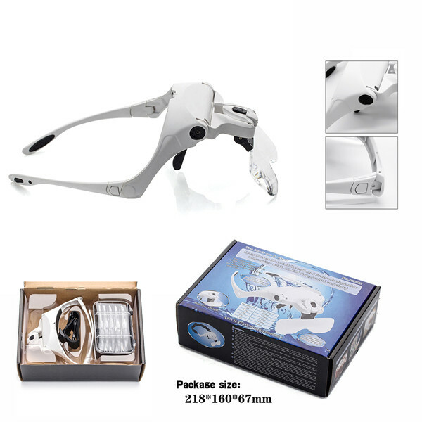 5 Lens Dental Loupes Medical Magnifier Glass Surgical Binocular Head LED Light