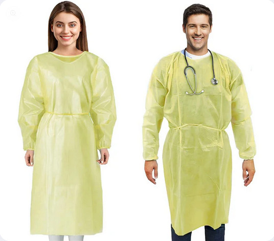 10 Count McKesson Yellow Isolation Gowns AAMI Level I XL