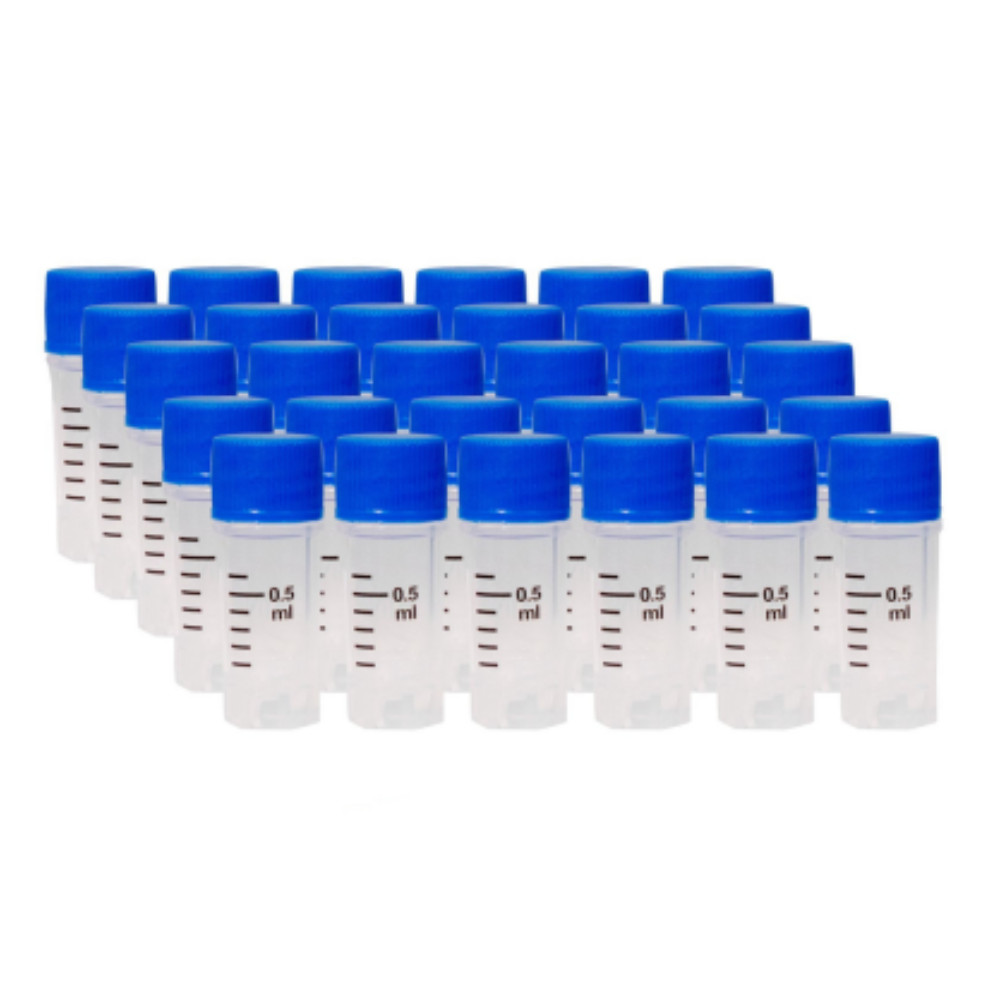 Cryogenic Vials- 0.5mL External Thread, without barcode, 25/Bag 500/Pk 1000/Cs