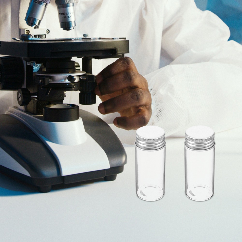 24Pcs Reusable Glass Test Tubes with Caps Clear Transparent Vials for Home Use