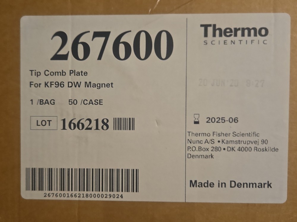 NEW/SEALED – Expired 06/2025 Thermo Fisher 267600 For KF96 Tip Combs Case of 50