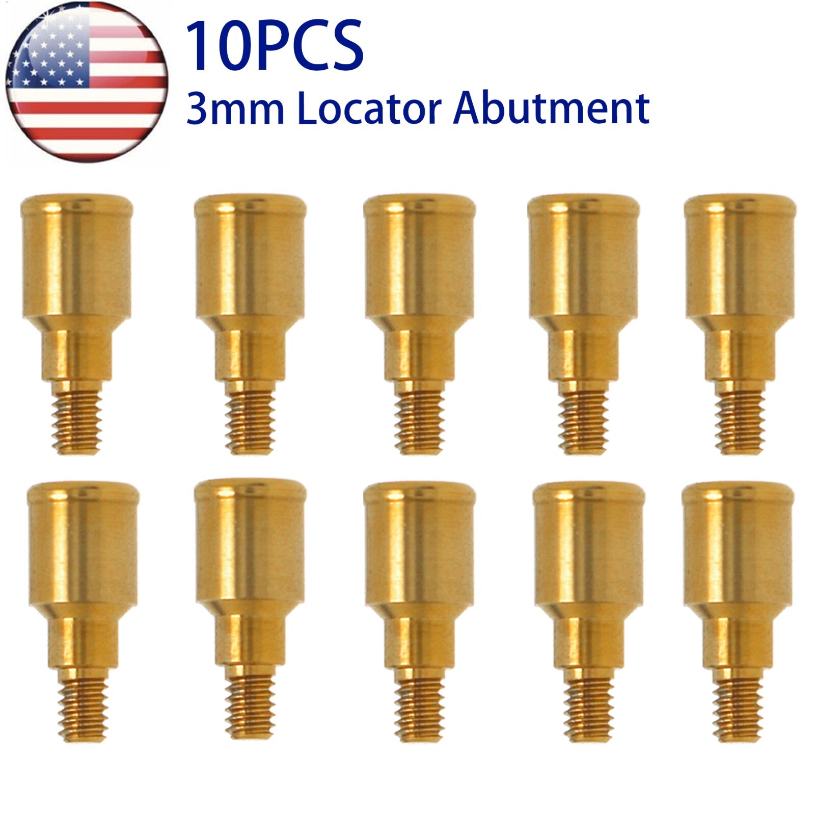 US Dental Attachment Abutment PAØ3.5mm Removable Male Caps Tool for Zimmer