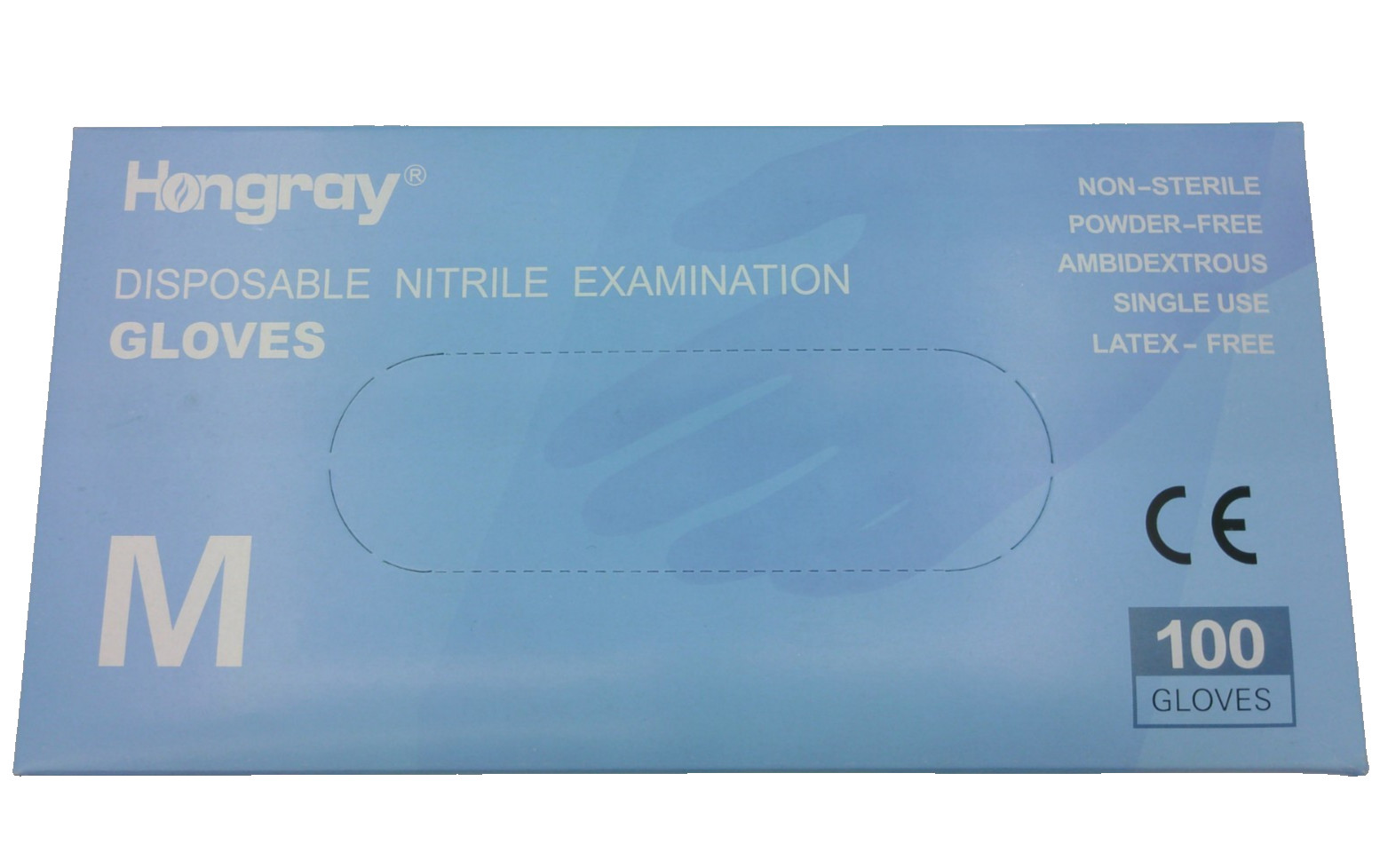 1000 Pcs Gloves Disposable Nitrile Power Free Size M (10 boxes/1 cases) New*