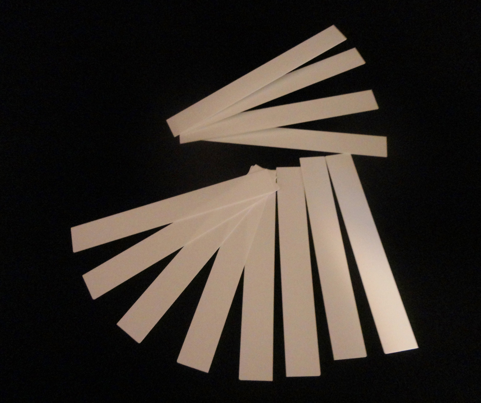 LOT OF FOUR (4) THIN RECTANGULAR ALUMINA CERAMIC STRIPS SHEET PLATE No.: 107