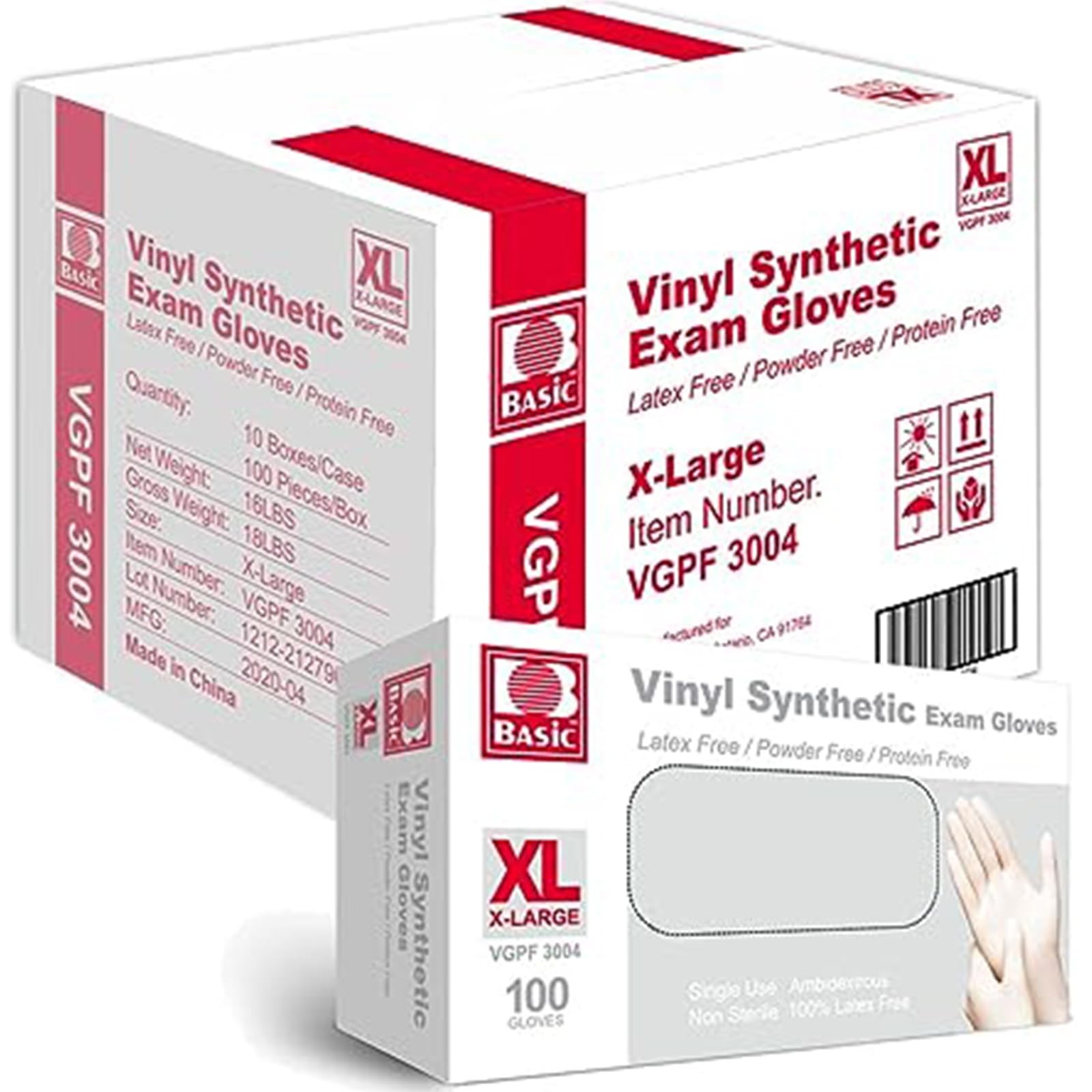 Jointown Basic Medical Clear Vinyl Exam Xtra Large (Case of 1,000),