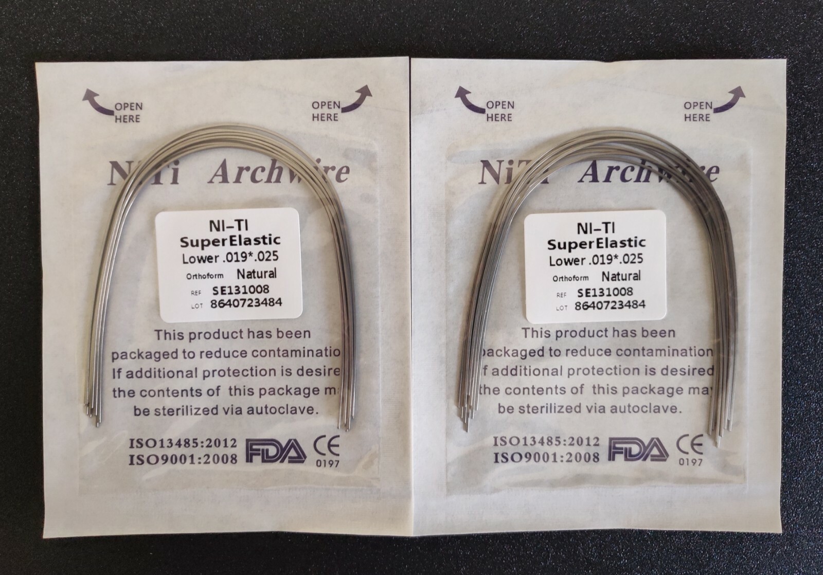 Orthodontic Wire Rectangular Super Elastic Niti Arch Wire Bows Nature Form