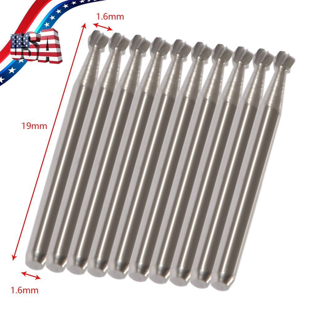 10pcs/kit Dental Carbide Steel Burs Drills for High Speed Handpiece FG#05 MX