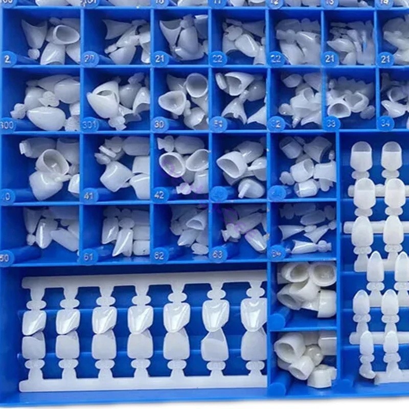66Size 390Pc New Polycarbonate Temporary Dental Crowns Full Kit W Mold Guides US