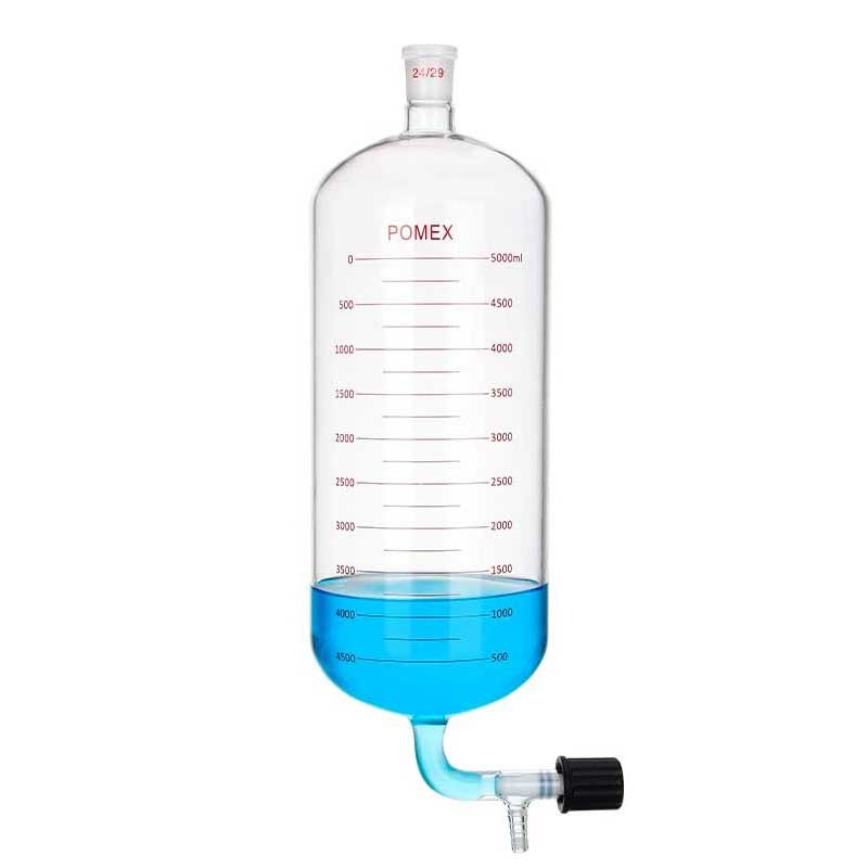 100ml-500ml Double-Layer Distillation Receiving Bottle Glass with Piston ca
