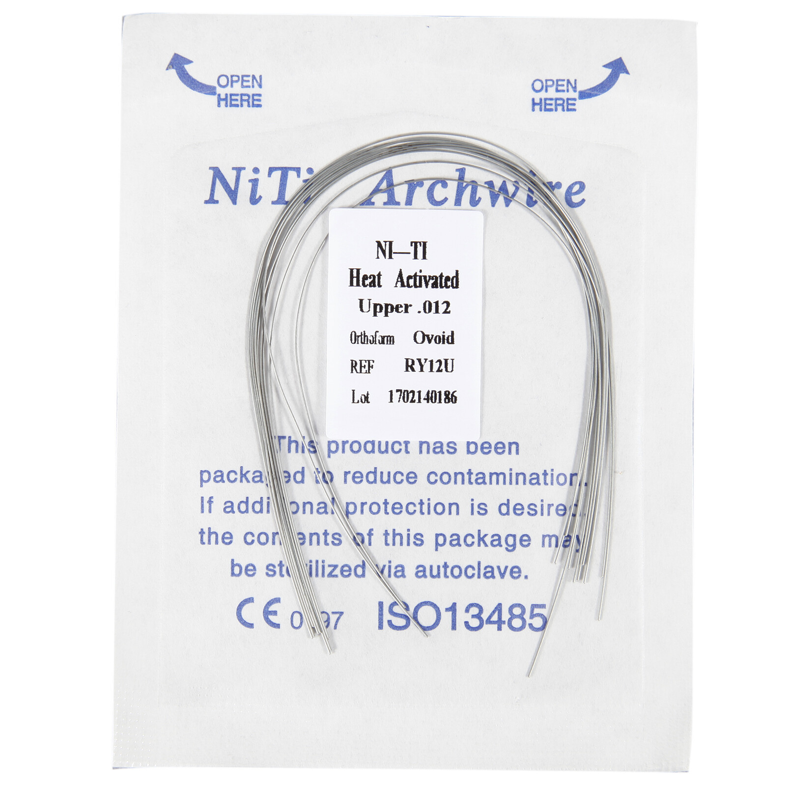 10pcs Dental Orthodontic Niti Heat Activated Arch Wire Round Elastic Ovoid