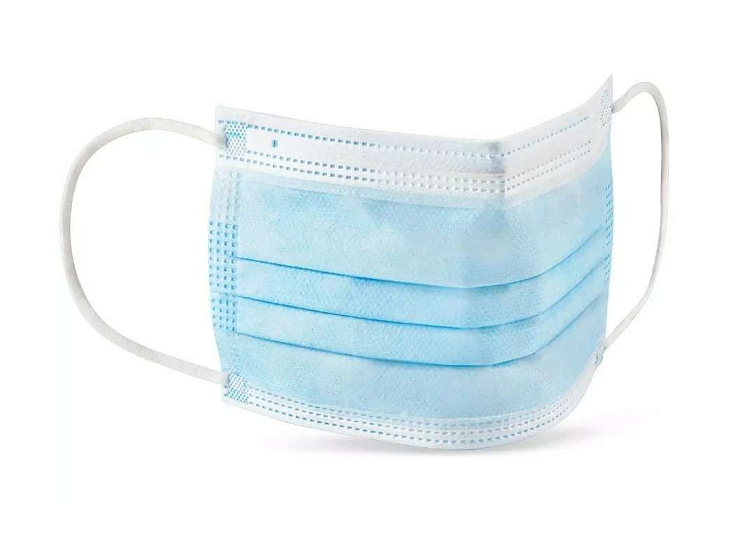 Uline Disposable Face Masks 100 Count Blue S-24023BLU Loop Behind Ear Breathable