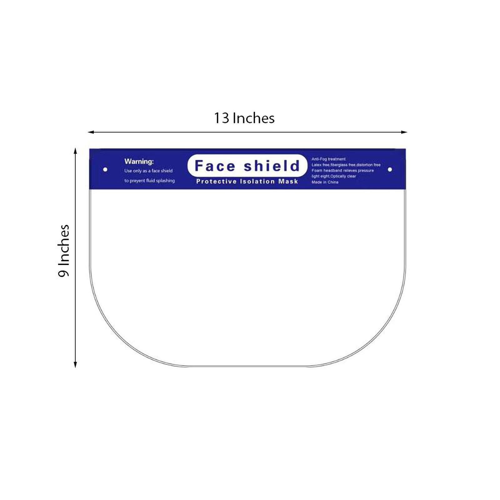 Clear Face Shield Protective Covers Elastic Band Safety Protective Equipment