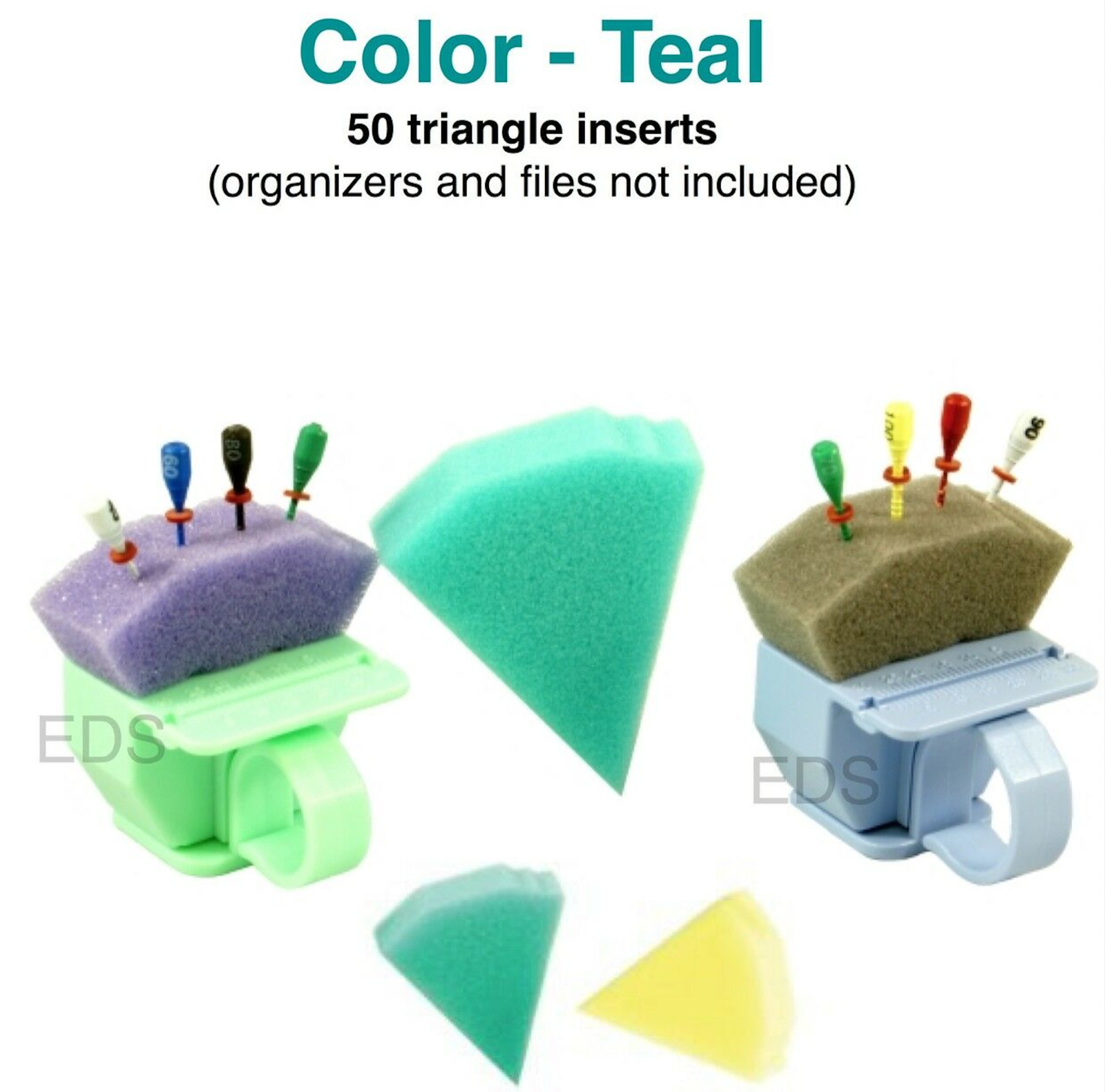 Endo Triangle Sponge Foam Refill Inserts ENDO TEAL 50 pcs