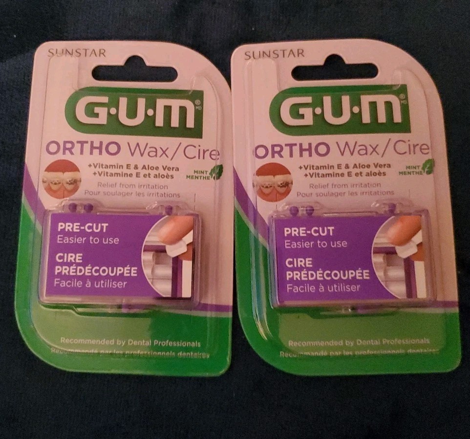 G.U.M Ortho Wax Pre Cut 2 Packs GUM