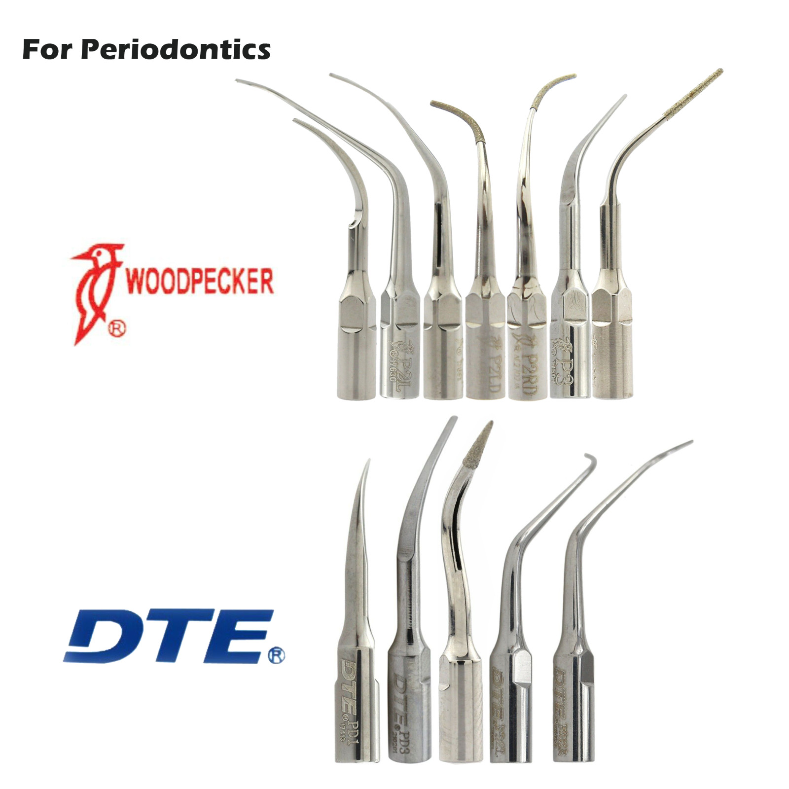 Woodpecker DTE Dental Ultrasonic Piezo Scaler Tips Endo Perio Scaling EMS Satele