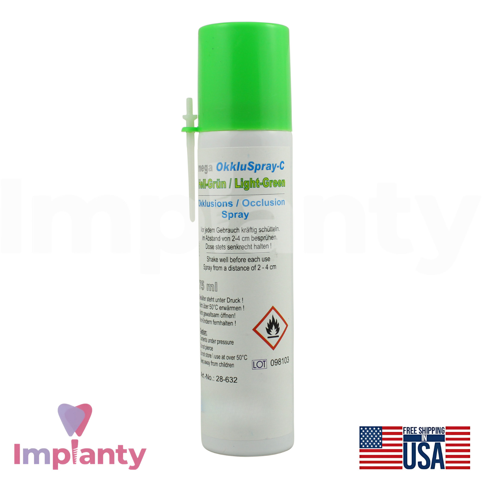 Mega OccIuSprays C 75ml Bite Adjustment Dental Indicator Spray Red/Green