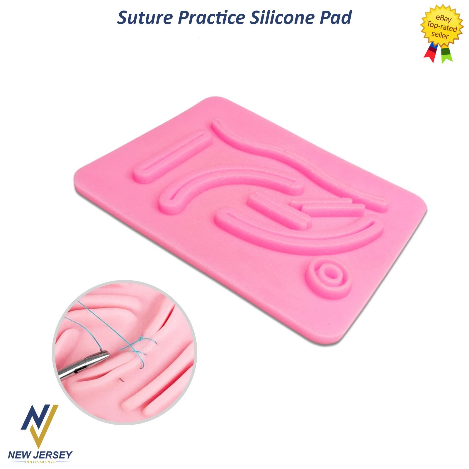 Medical Skin Suture Practice Silicone Pad Wound Simulated Surgical Training Kit