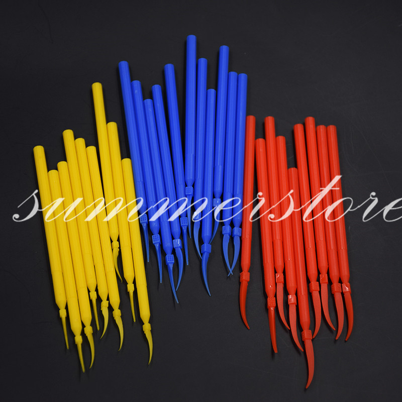 300x L+M+S 3 Sizes Dental Integrated Plastic Poly Wedges Long Handle Endodontic