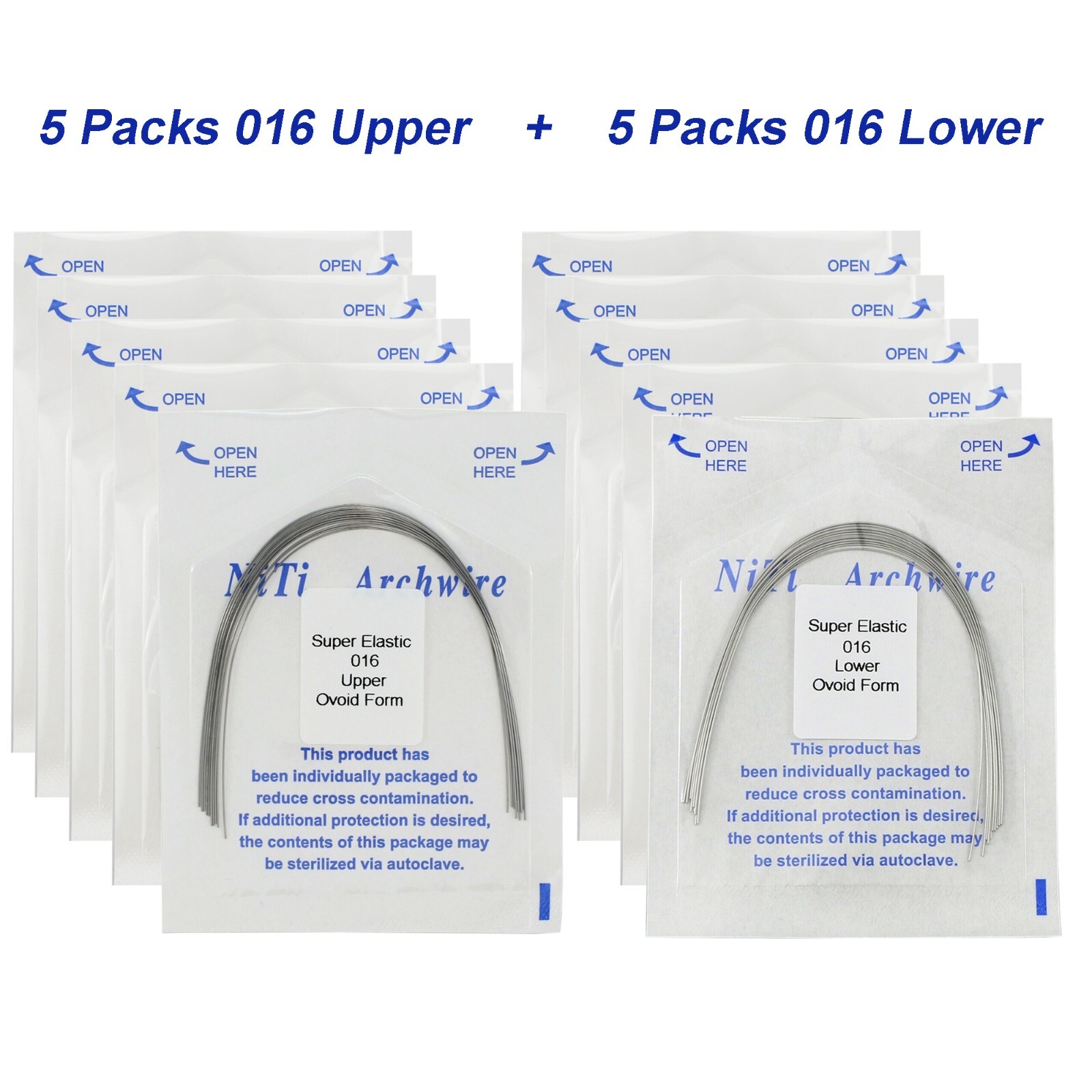 100PCS Dental Orthodontic Niti Arch Wire Natural Ovoid arcos de ortodoncia Niti