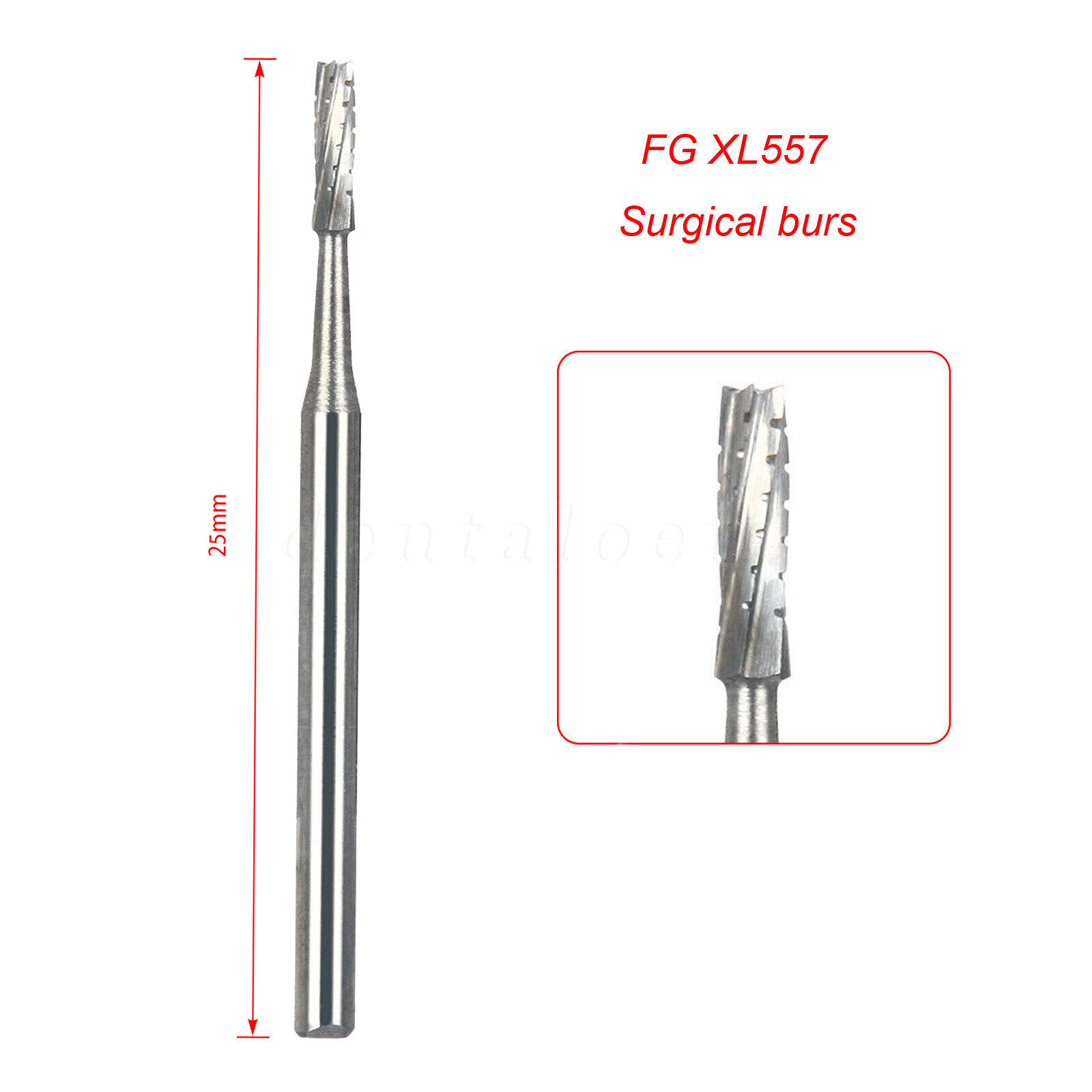 Dental FG 557 SL Surgical Carbide Burs Friction Grip FGOS XL 557 25mm