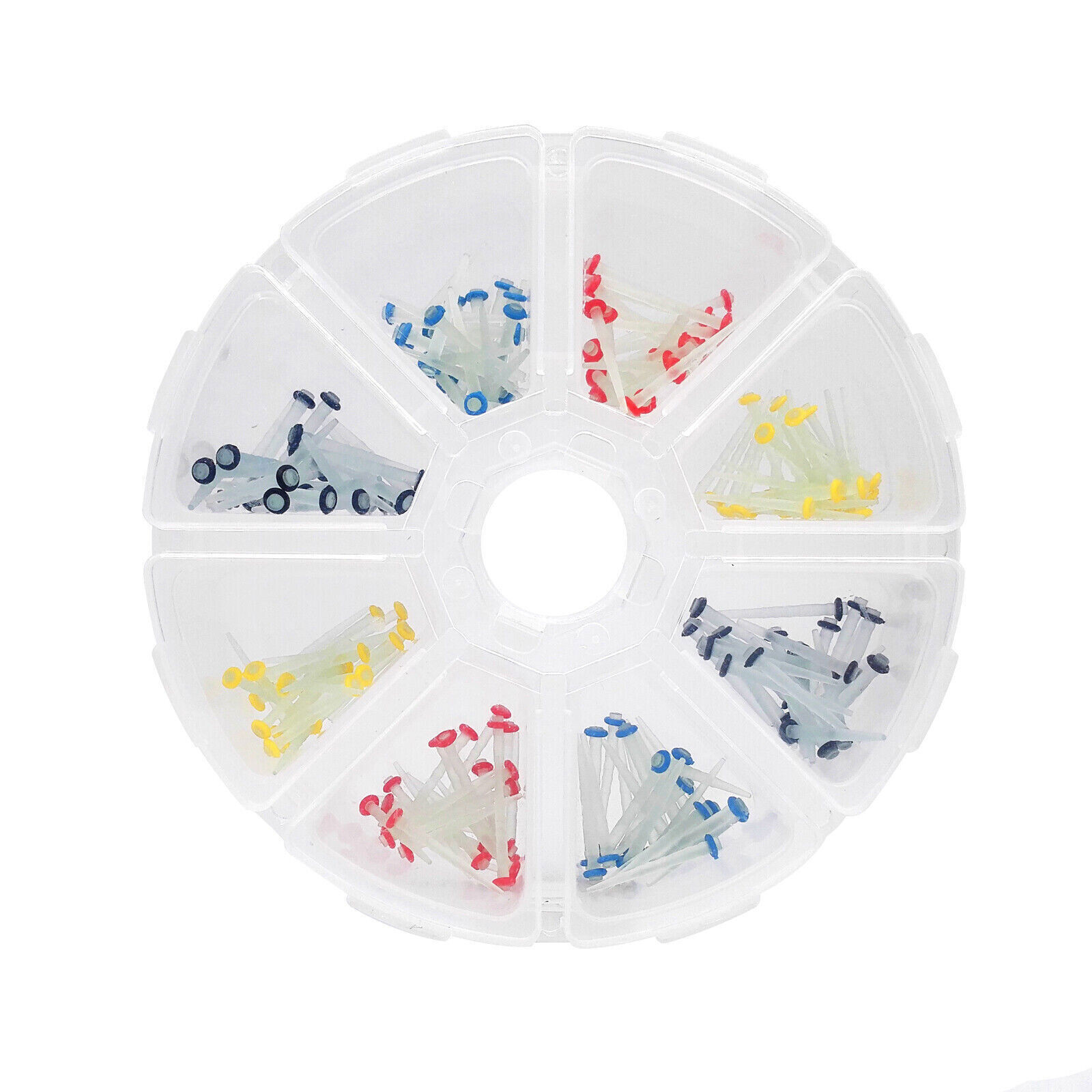 200Pcs Dental Fiber Post Straight/Screw Glass Quartz Teeth Restorative 1.0-1.8mm