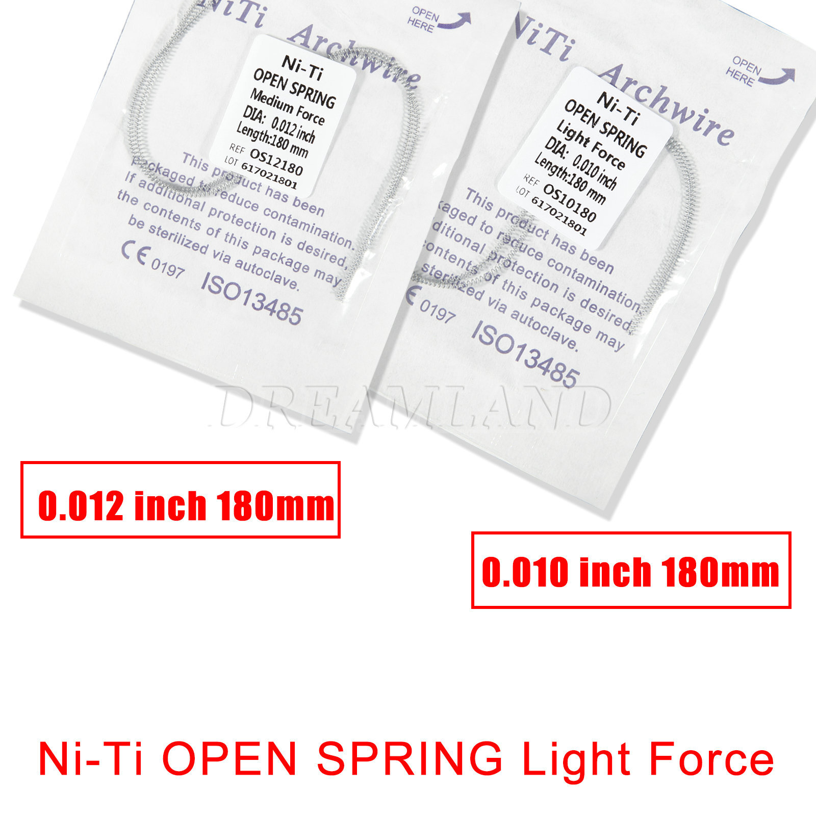 Orthodontic Sale Ortho Niti Open Coil Spring 0.010/0.012*180mm 2PCS/Pack