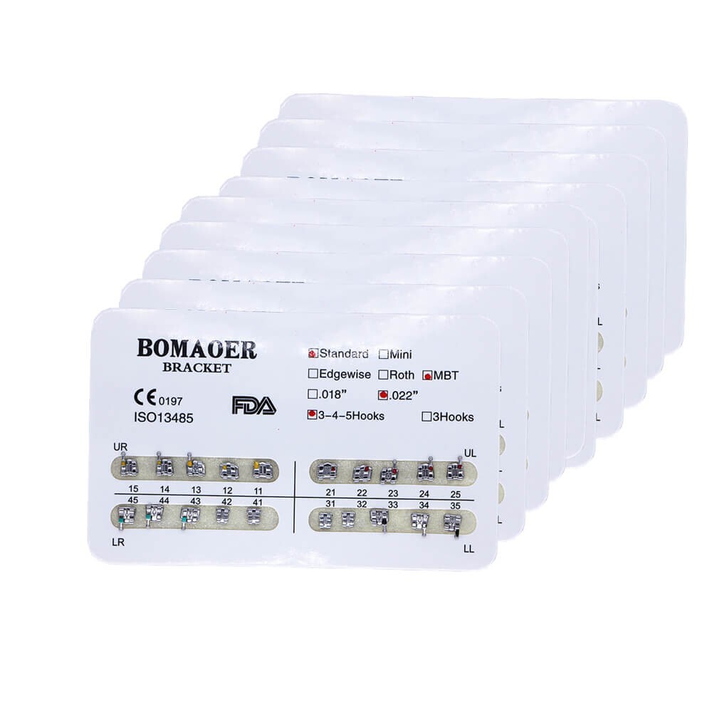 1 Kit Dental Orthodontic Mental Bracket Brace Standard MBT 022 345hook 20pcs/set
