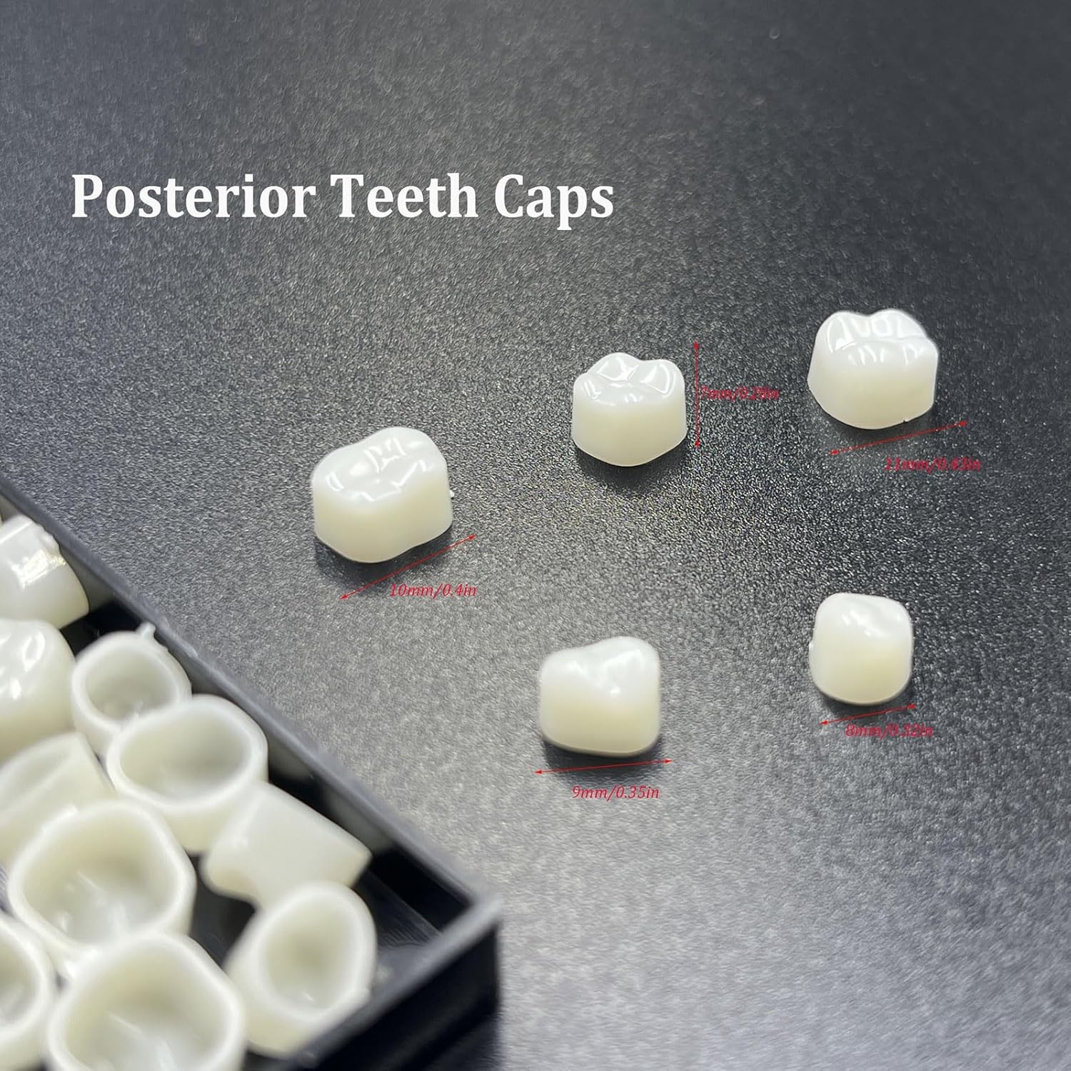 120 Pcs False Teeth Crown Repair Kit Dental Anterior and Posterior Veneers Fake