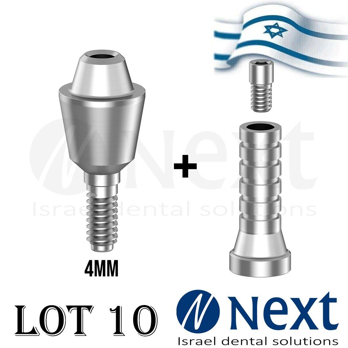 lotx10 New Straight abutment Multi Unit 4 mm titanium sleeve screw 1.72