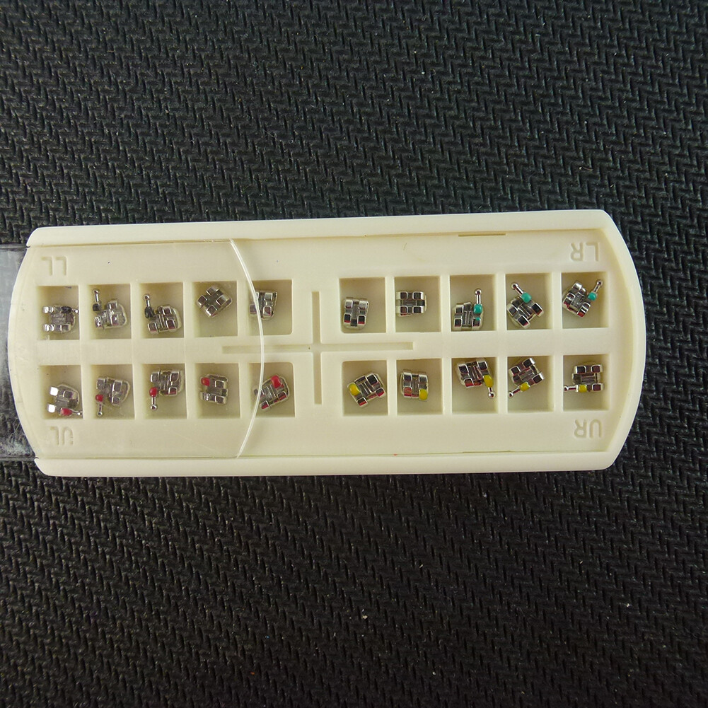 Orthodontic Dental MINI Brackets Braces Metal MBT/ROTH 022 3/345Hooks 100Braces