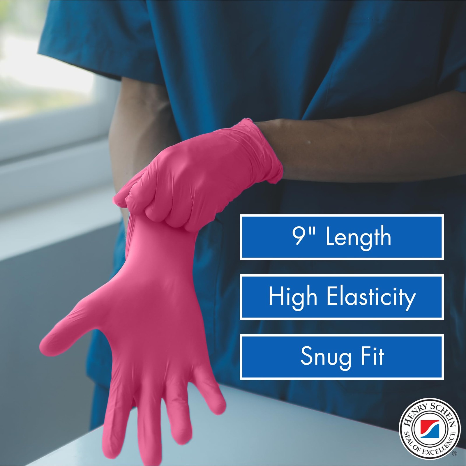 Criterion Nitrile Exam Gloves, Magenta Pink, 200/, Medium, Latex-, -, Soothin…