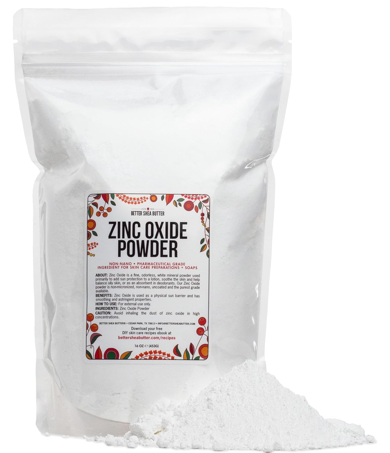 Zinc Oxide Powder | Uncoated, Non Nano Zinc Oxide | Pure, Pharmaceutical Grade |