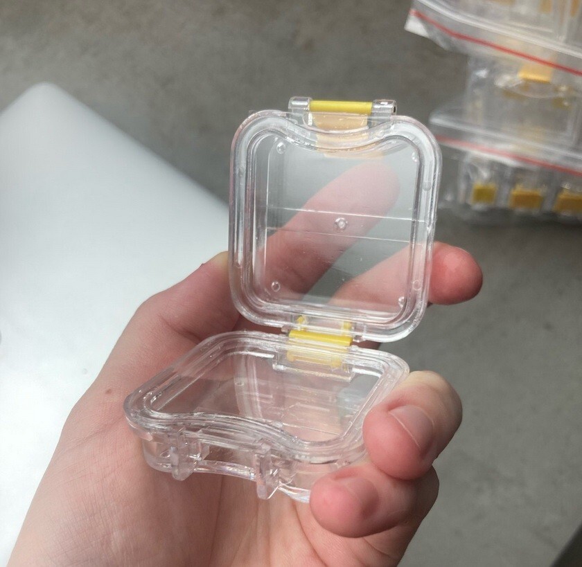 20Pcs Denture False Teeth Membrane Case Container Hinged Display Box Jewelry USA
